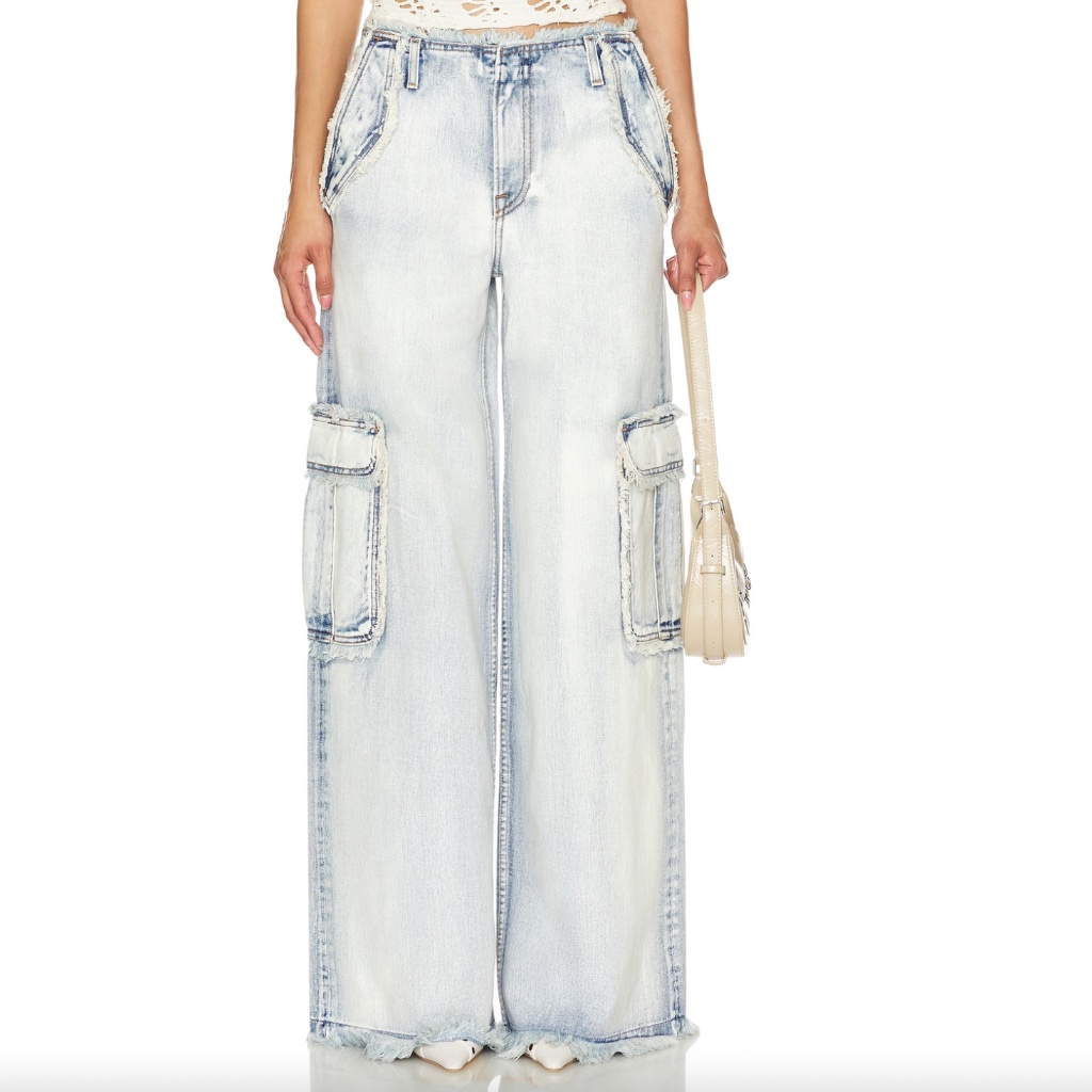 H:Ours Jordi Cargo Pant In Lt Tinted Bleach